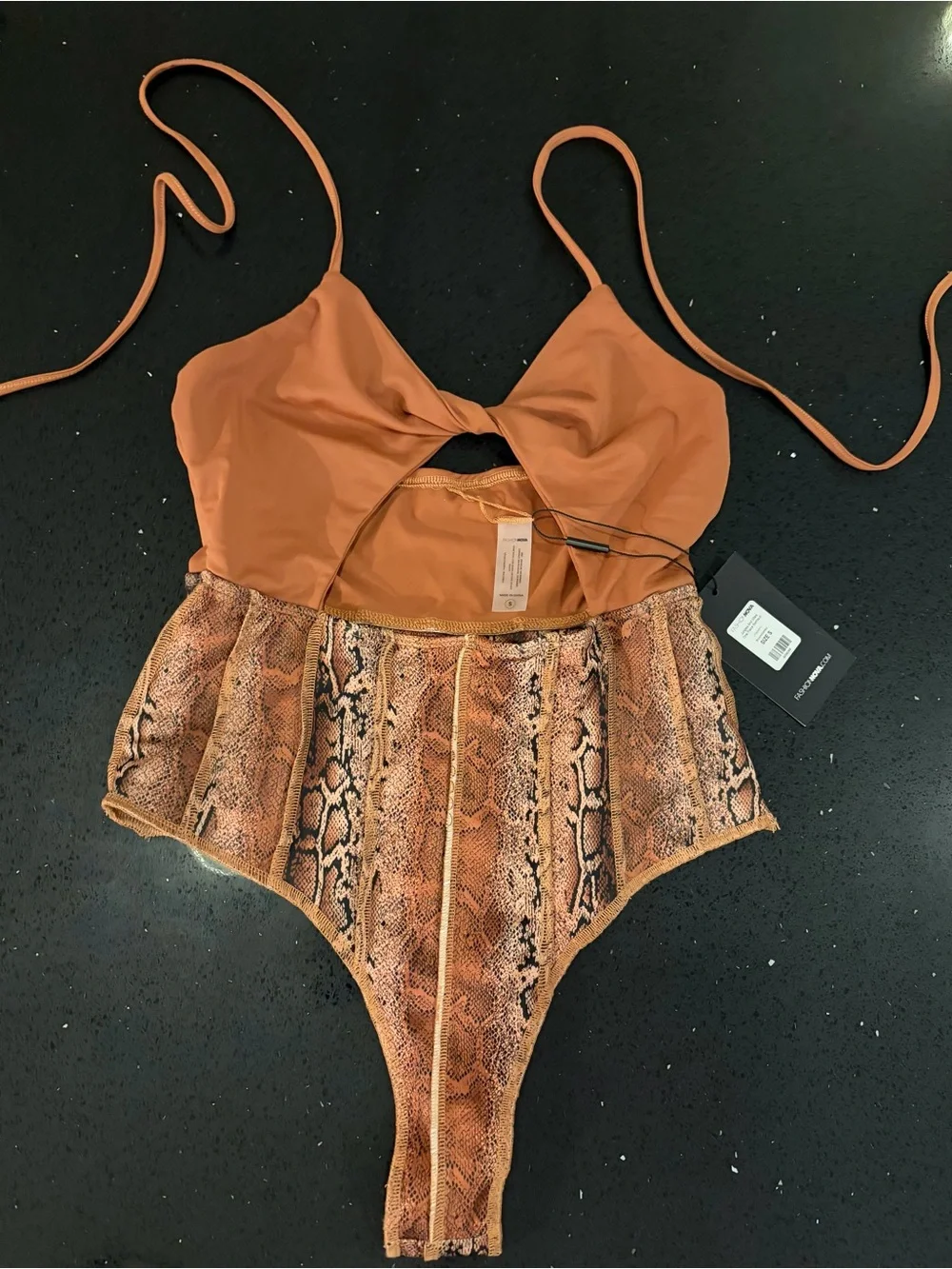 Fashion Nova Jungles & Villas One Piece Monokini Swimsuit NWT Small